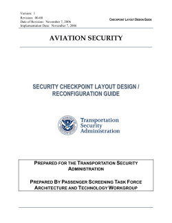 Security Checkpoint Layout Design and Reconfiguration - ACI-NA