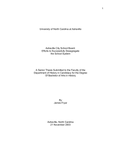 University of North Carolina at Asheville Asheville City