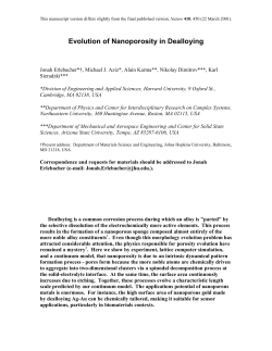 Evolution of Nanoporosity in Dealloying