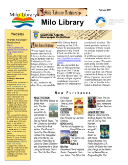 New Purchases - Milo Library