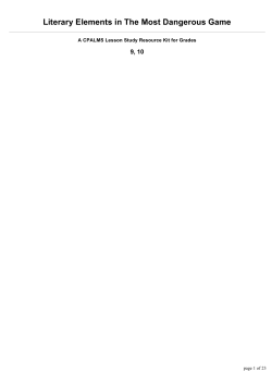 Literary Elements in The Most Dangerous Game