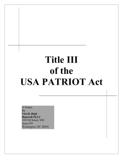Title III of the USA PATRIOT Act