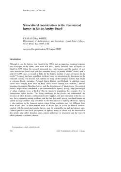 356 Sociocultural considerations in the treatment of leprosy
