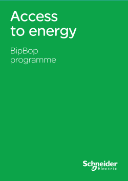 Access to energy: BipBop programme