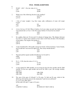 1. b)180 d)140 2. b)15/19 d)7/8 3. b)1 d)100 4. c