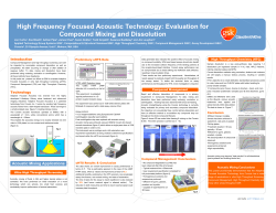 High Frequency Focused Acoustic Technology: Evaluation for