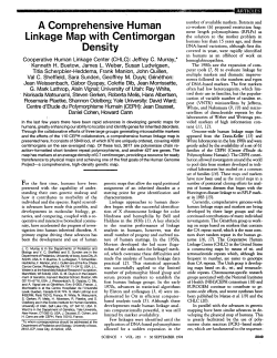 Linkage Map with Centimorgan Density