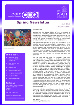 Spring Newsletter