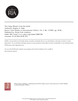 Rabe, Stephen G., "The Cuban Missile Crisis Revisited,"