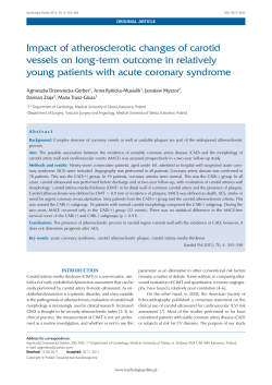 Impact of atherosclerotic changes of carotid vessels on long&minus;term
