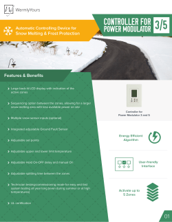 Controller for Power Modulator 3 and 5 Spec Sheet