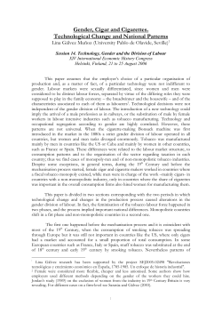 Gender and cigarettes. Spanish Tobacco industry in a Comparative