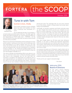 the SCOOP - Fortera Credit Union