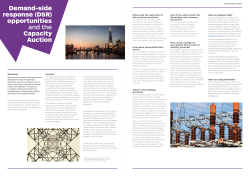 Demand-side response (DSR) opportunities and the Capacity Auction