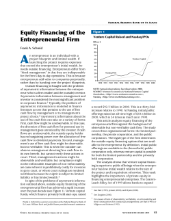 Equity Financing of the Enterpreneurial Firm