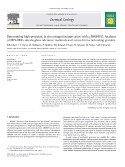 Determining high precision, in situ, oxygen isotope ratios with