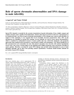 Role of sperm chromatin abnormalities and DNA