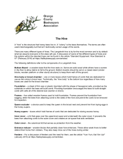 Bee School Week 4 - Orange County Beekeepers Association