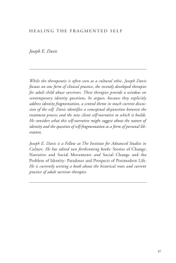 Joseph E. Davis - Institute for Advanced Studies in Culture