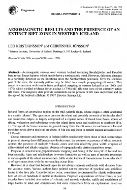 aeromagnetic results and the presence of an extinct rift zone in