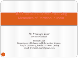 1947 partitionarchive: Preserving Memories of Partition in India