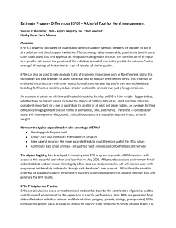 Estimate Progeny Differences (EPD) &ndash; A Useful Tool for Herd