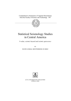 Statistical Seismology Studies in Central America