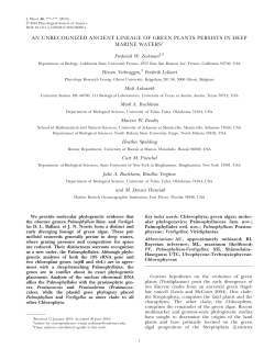 an unrecognized ancient lineage of green plants persists in