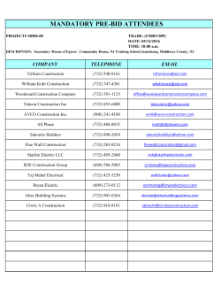 MANDATORY PRE-BID ATTENDEES