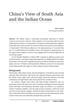 China`s View of South Asia and the Indian Ocean, By Dean Cheng