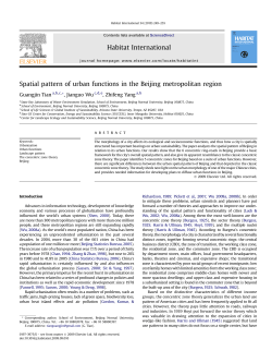 Spatial pattern of urban functions in the Beijing metropolitan region
