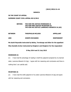 McLeod (Theophilus) v Richards (Joseph)