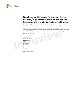 Importance of changes in language abilities in Alzheimer`s Disease
