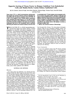 Opposite Sorting of Tissue Factor in Human