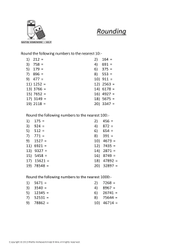 Rounding - Maths Homework Help Online