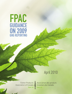 2009 &ndash; FPAC Guidance on 2009 GHG Reporting