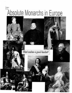 Absolutism packet - Blue Valley Schools