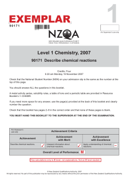 90171 Describe Chemical Reactions exemplar merit