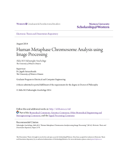 Human Metaphase Chromosome Analysis using Image Processing