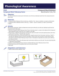 PA18 &ndash; Compound Word Takeaway Game