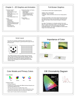 Importance of Color CIE Chromaticity Diagram