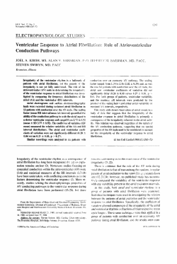 Ventricular response to atrial fibrillation: Role of