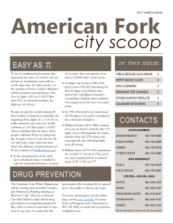 March Newsletter - American Fork City