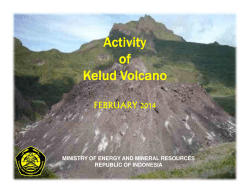 Activity of Kelud Volcano