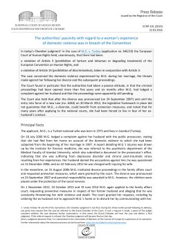 case of MG v. Turkey - Coe