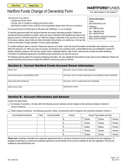 Hartford Funds Change of Ownership Form