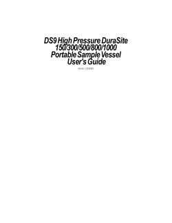 DS9 High Pressure DuraSite 150/300/500/800/1000 Portable