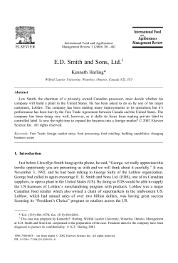 ED Smith and Sons, Ltd.