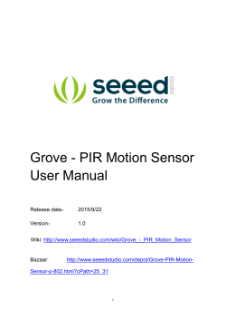 Grove - PIR Motion Sensor User Manual