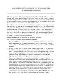 PORT HURON STATEMENT CONFERENCE